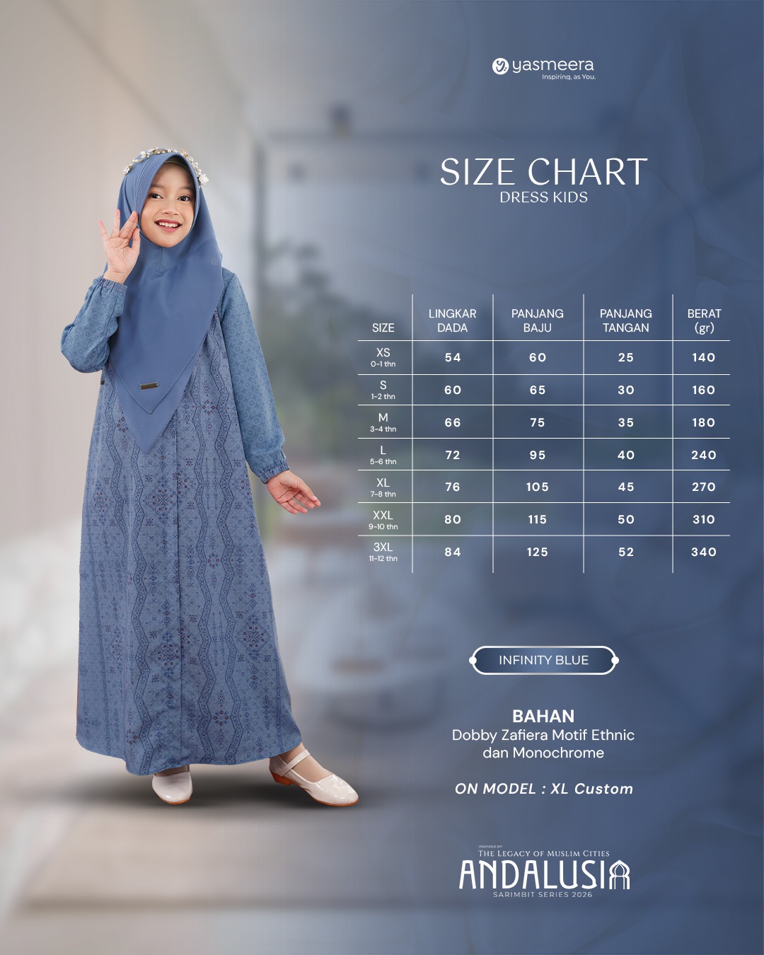 SARIMBIT 2026 ANDALUSIA SERIES WARNA INFINITY BLUE