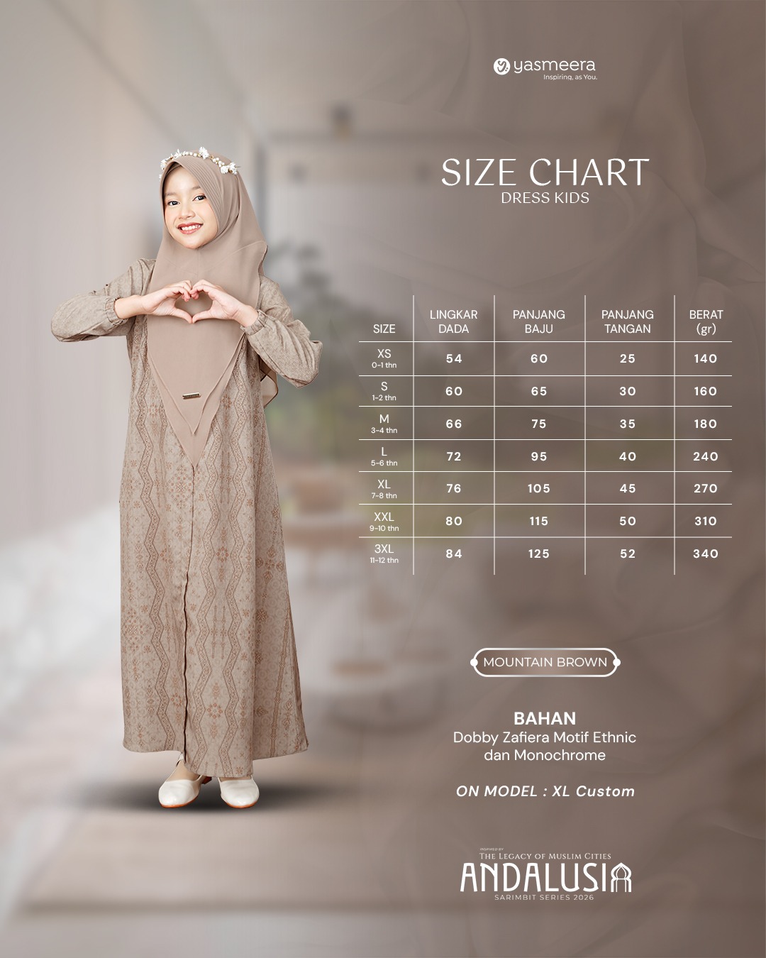 SARIMBIT 2026 ANDALUSIA SERIES WARNA MOUNTAIN BROWN