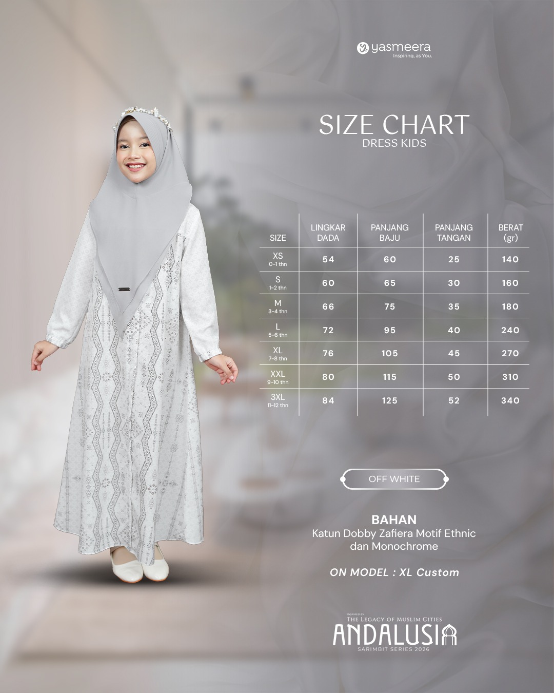 SARIMBIT 2026 ANDALUSIA SERIES WARNA OFF WHITE