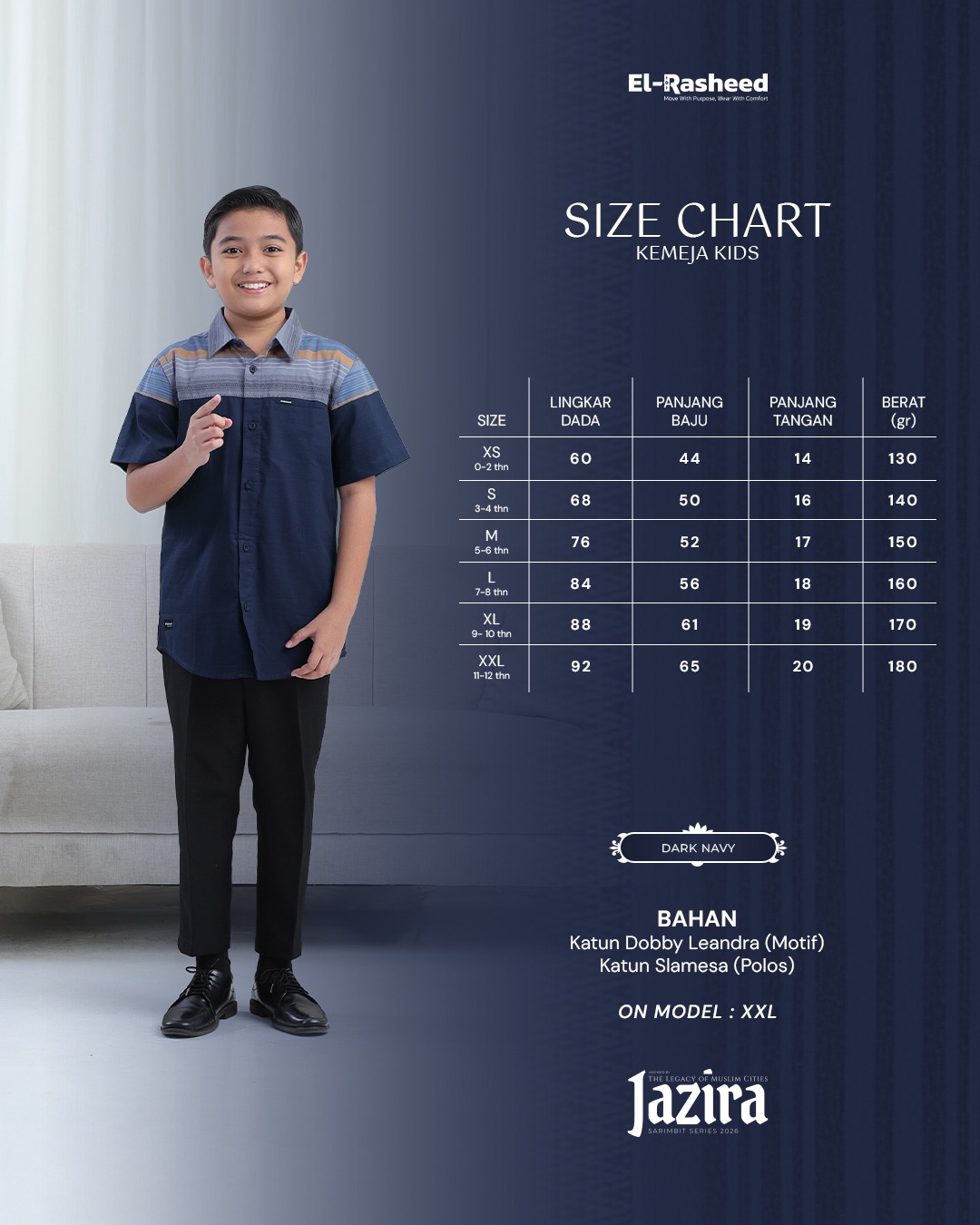 SARIMBIT 2026 JAZIRA SERIES WARNA DARK NAVY