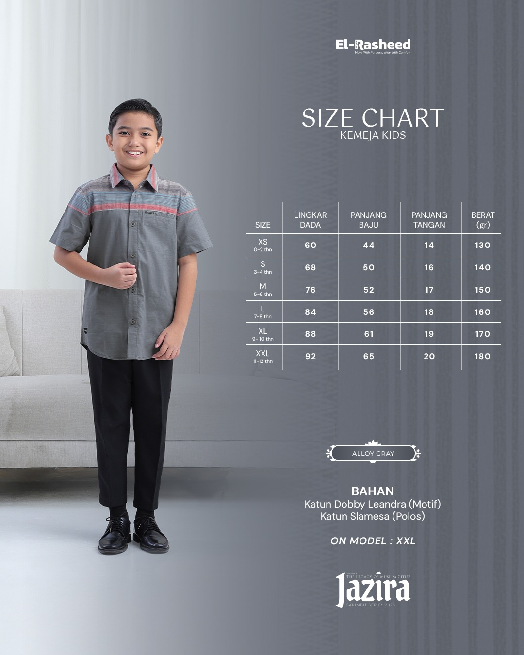 SARIMBIT 2026 JAZIRA SERIES WARNA ALLOY GRAY