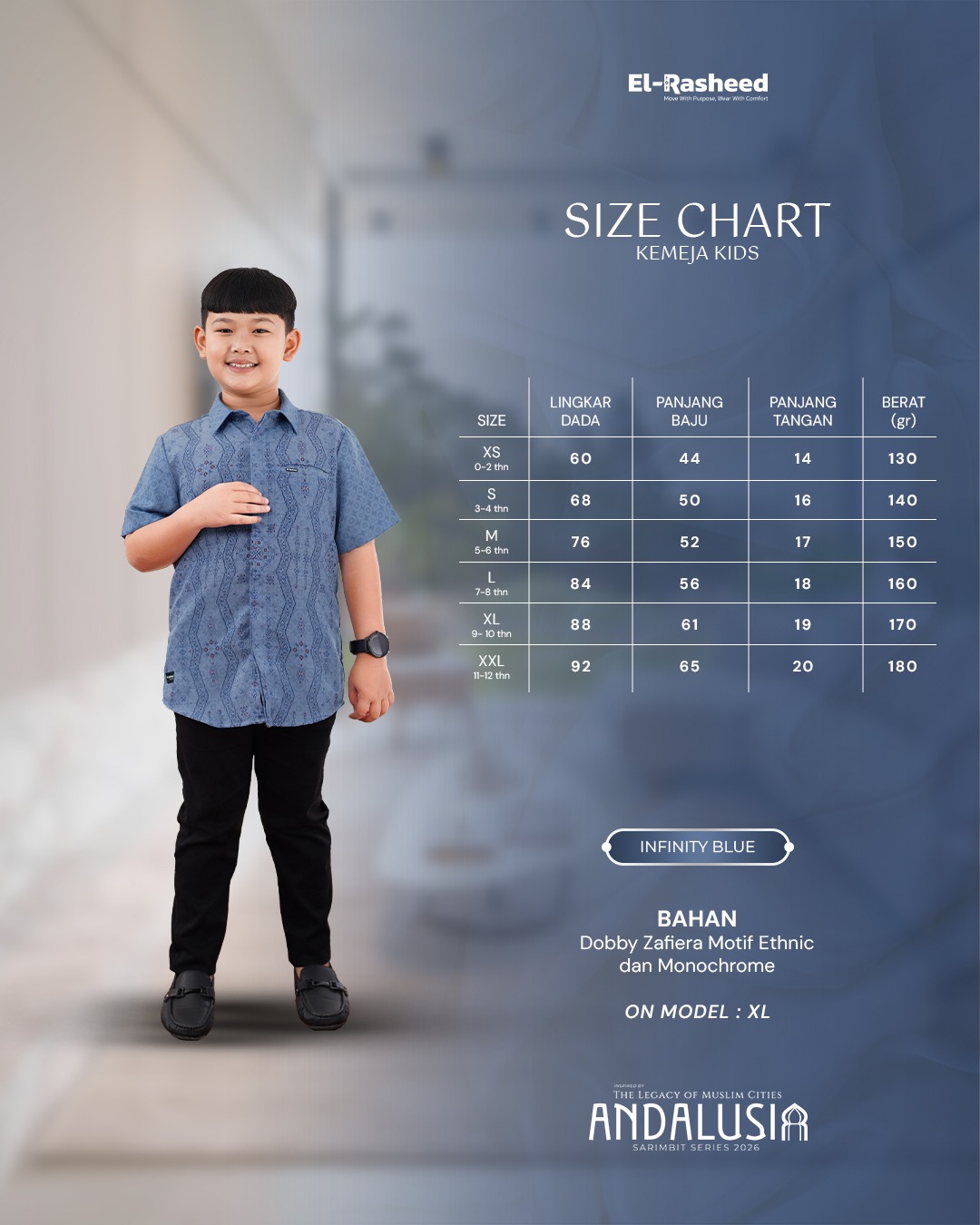 SARIMBIT 2026 ANDALUSIA SERIES WARNA INFINITY BLUE