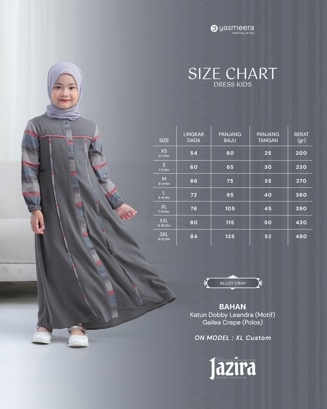 SARIMBIT 2026 JAZIRA SERIES WARNA ALLOY GRAY