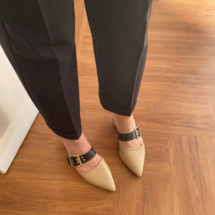 LAMELIKA - Rachel Mules Sandal Wanita 3 Cm - Sendal Wanita Slop