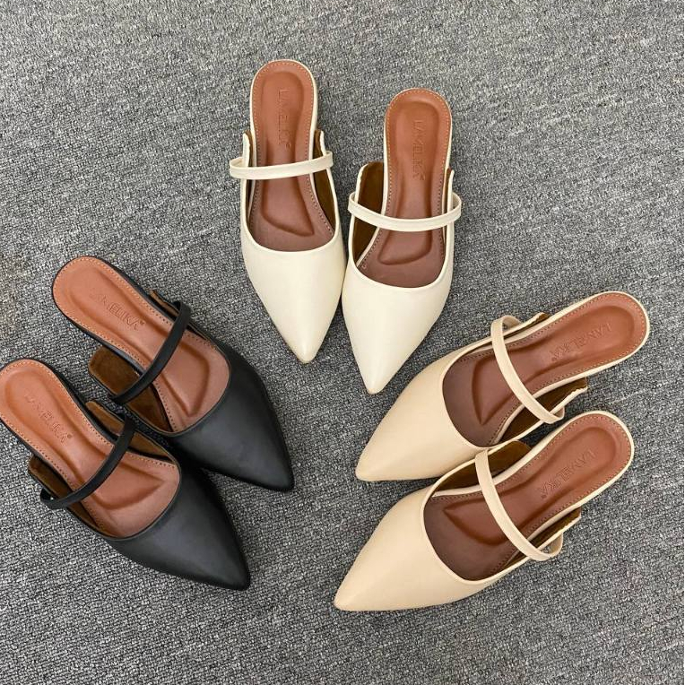 LAMELIKA - Carla Mules Sendal Wanita 3 Cm