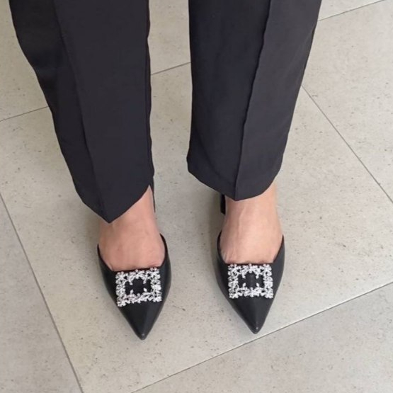 LAMELIKA - Zora Mules Sandal Kondangan Wanita Elegan 3 Cm Slip On Anti Slip