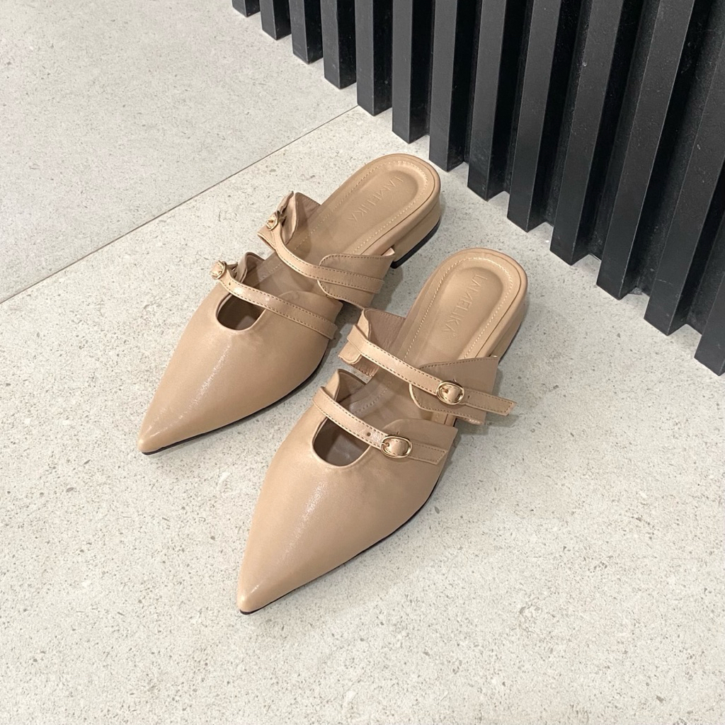 Cleo Mules Sandal Wanita Heels 3 Cm Anti Slip by Lamelika