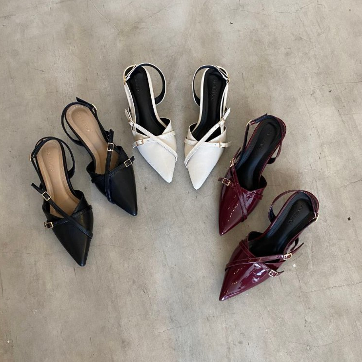 Kara Mules Sandal Wanita Heels 5 Cm Terbaru By Lamelika