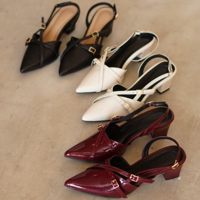 Kara Mules Sandal Wanita Heels 5 Cm Terbaru By Lamelika