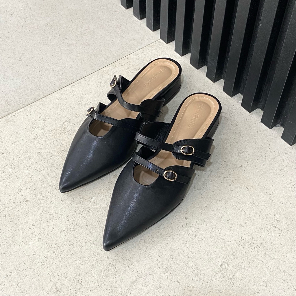 Cleo Mules Sandal Wanita Heels 3 Cm Anti Slip by Lamelika