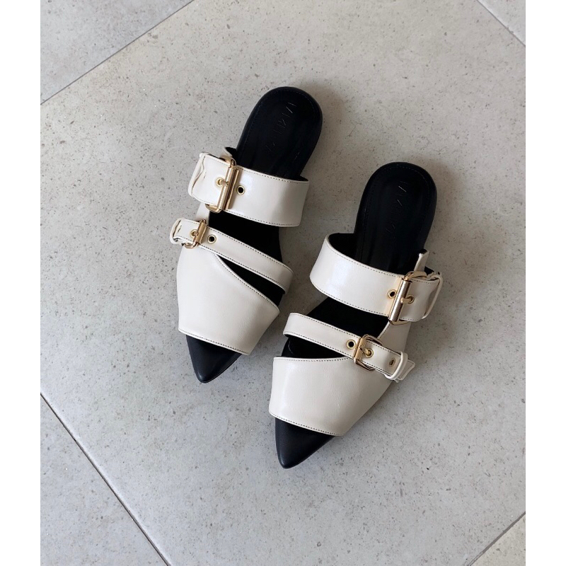 Lamelika Mindy Sandal Wanita Flatshoes Anti Licin Slip on Hak 1cm Elegant