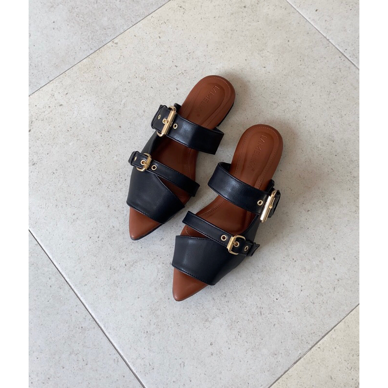 Lamelika Mindy Sandal Wanita Flatshoes Anti Licin Slip on Hak 1cm Elegant