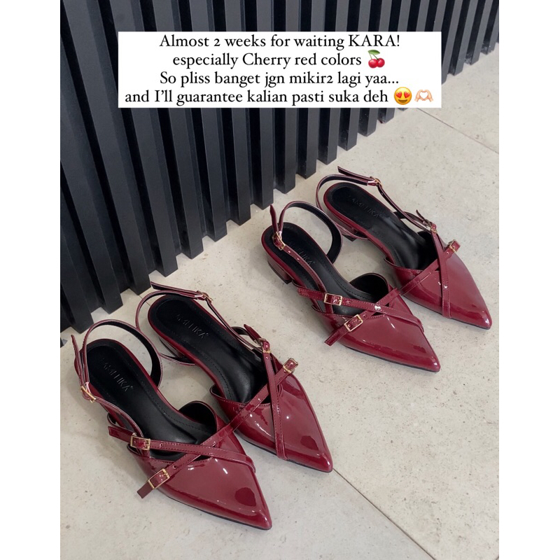 LAMELIKA - Kara Mules Sandal Wanita Elegan 3 Cm Slip On Anti Slip