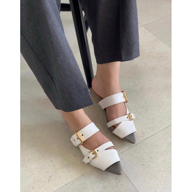 Lamelika Mindy Sandal Wanita Flatshoes Anti Licin Slip on Hak 1cm Elegant