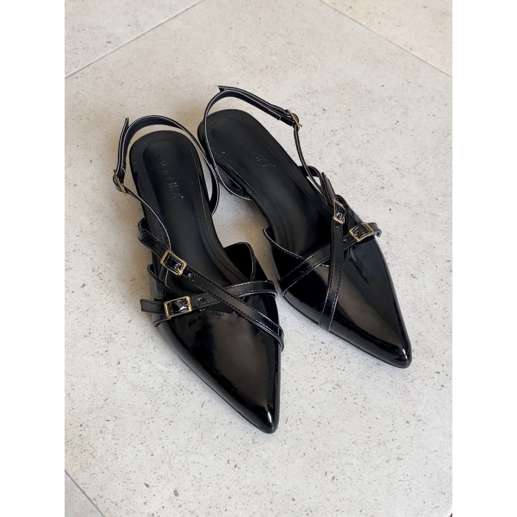 LAMELIKA - Kara Mules Sandal Wanita Elegan 3 Cm Slip On Anti Slip