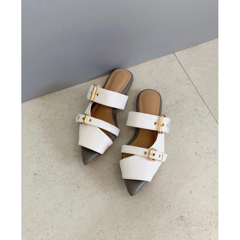 Lamelika Mindy Sandal Wanita Flatshoes Anti Licin Slip on Hak 1cm Elegant