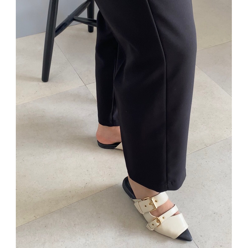 Lamelika Mindy Sandal Wanita Flatshoes Anti Licin Slip on Hak 1cm Elegant