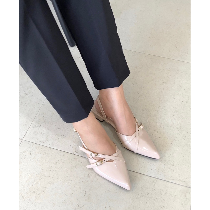 LAMELIKA - Kara Mules Sandal Wanita Elegan 3 Cm Slip On Anti Slip
