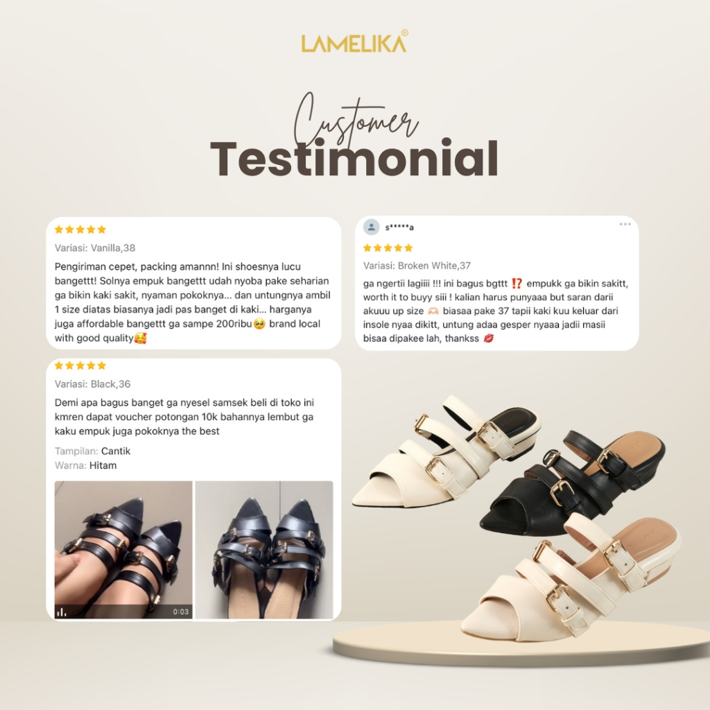 LAMELIKA Sandal Wanita ECLAIRE - Sendal wanita slop kekinian - Mules wanita - sendal wanita terbaru - sendal tali wanita kekinian - Sendal Kekinian