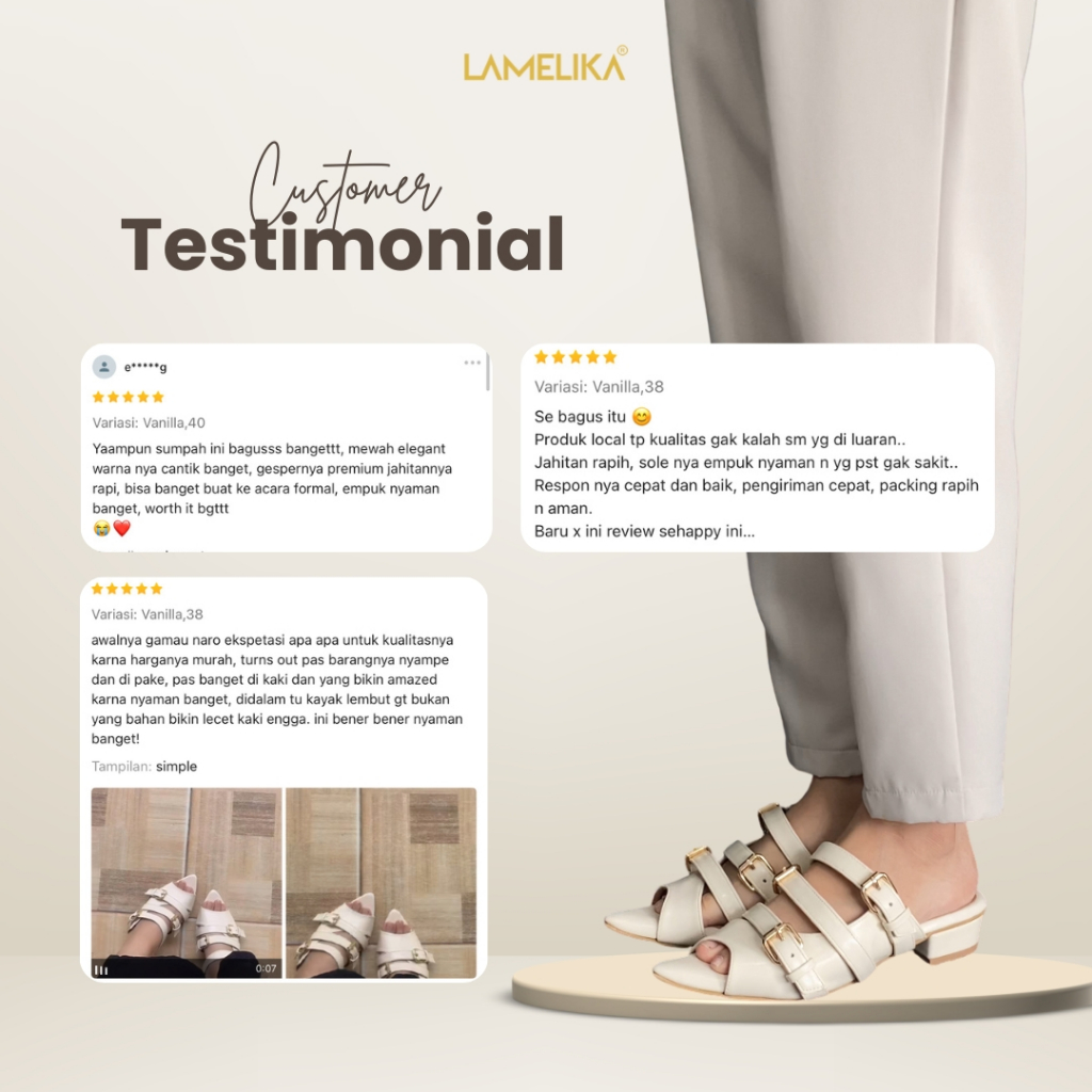 LAMELIKA Sandal Wanita ECLAIRE - Sendal wanita slop kekinian - Mules wanita - sendal wanita terbaru - sendal tali wanita kekinian - Sendal Kekinian