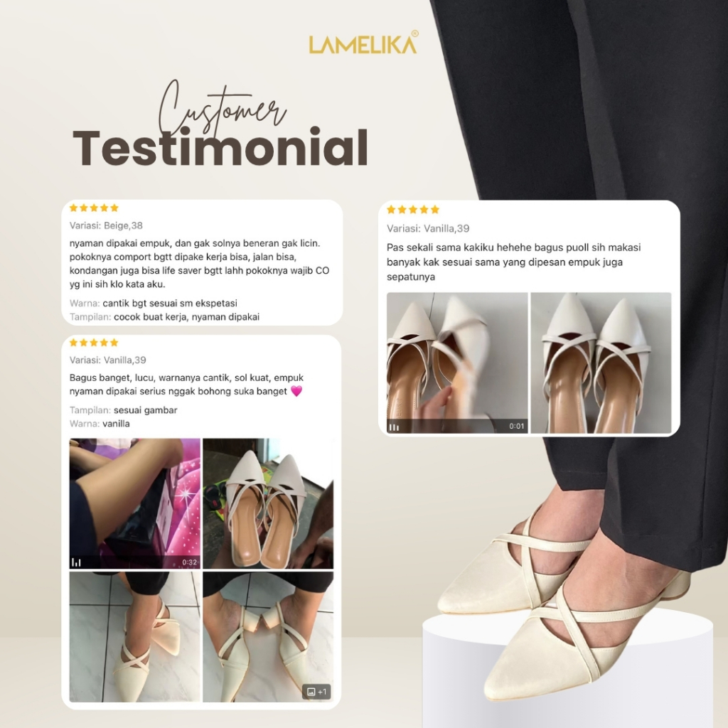 LAMELIKA -  Alice Heels Sepatu Sandal Wanita Elegan 5 cm