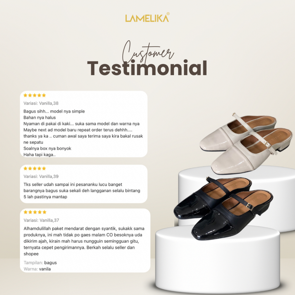 LAMELIKA - SACHI Sandal Wanita Flat Shoes Heels 3cm