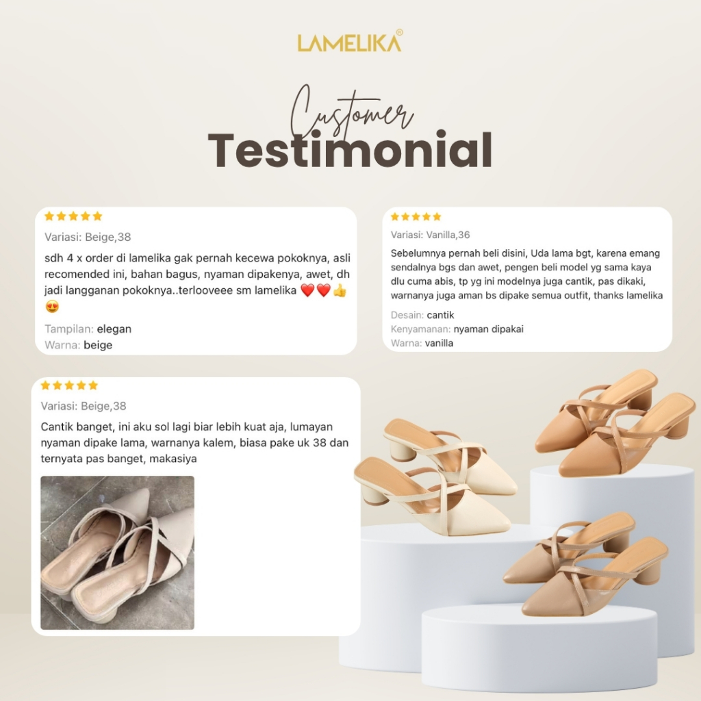 LAMELIKA -  Alice Heels Sepatu Sandal Wanita Elegan 5 cm