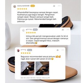 Selena Sepatu Sandal Mules Wanita Flat Slip On by LAMELIKA Shoes