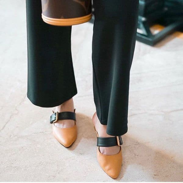Selena Sepatu Sandal Mules Wanita Flat Slip On by LAMELIKA Shoes