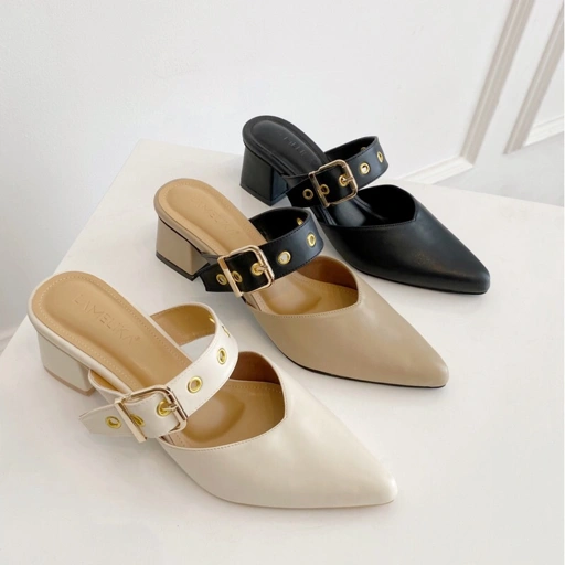 Image of LAMELIKA - Narah Heels Hak Tahu - Sandal Wanita 5 Cm