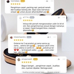Selena Sepatu Sandal Mules Wanita Flat Slip On by LAMELIKA Shoes