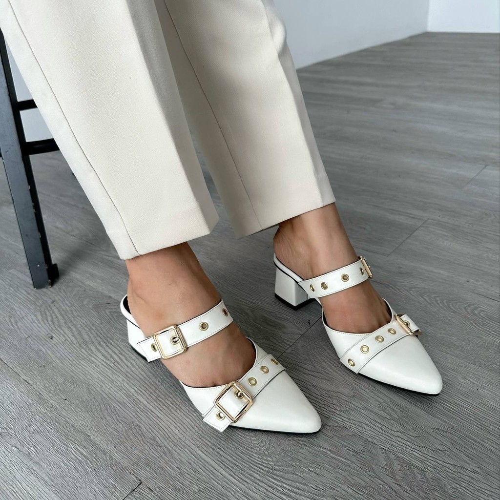 LAMELIKA Kian Sandal Mules Hak Tahu Wanita 5 cm