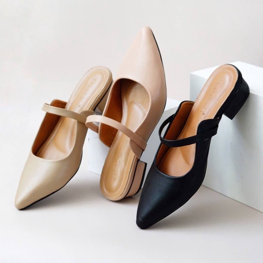 LAMELIKA - Carla Mules Sendal Wanita 3 Cm