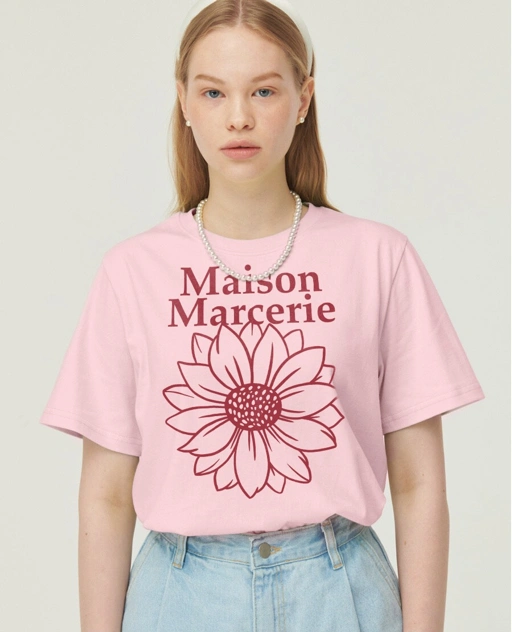 Image of Fleur du Soleil Main - Pink Red T-Shirt