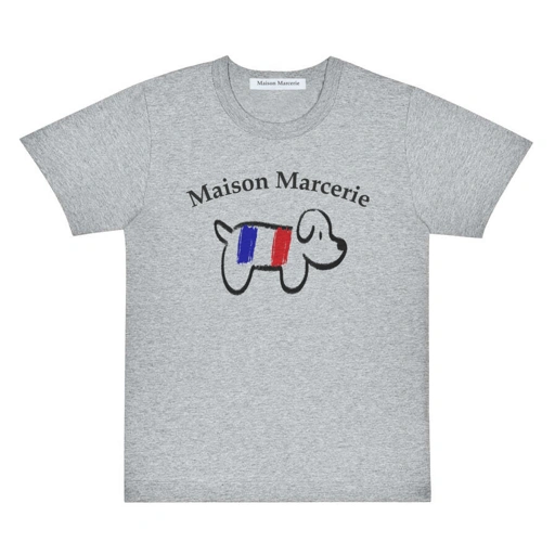 Image of LouLou édition Main - Light Grey Black T-shirt