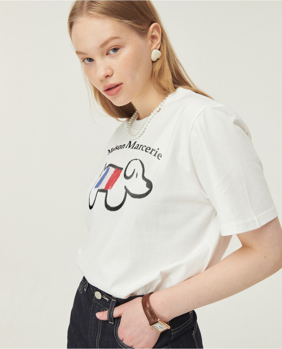 LouLou édition Main - White Black T-shirt