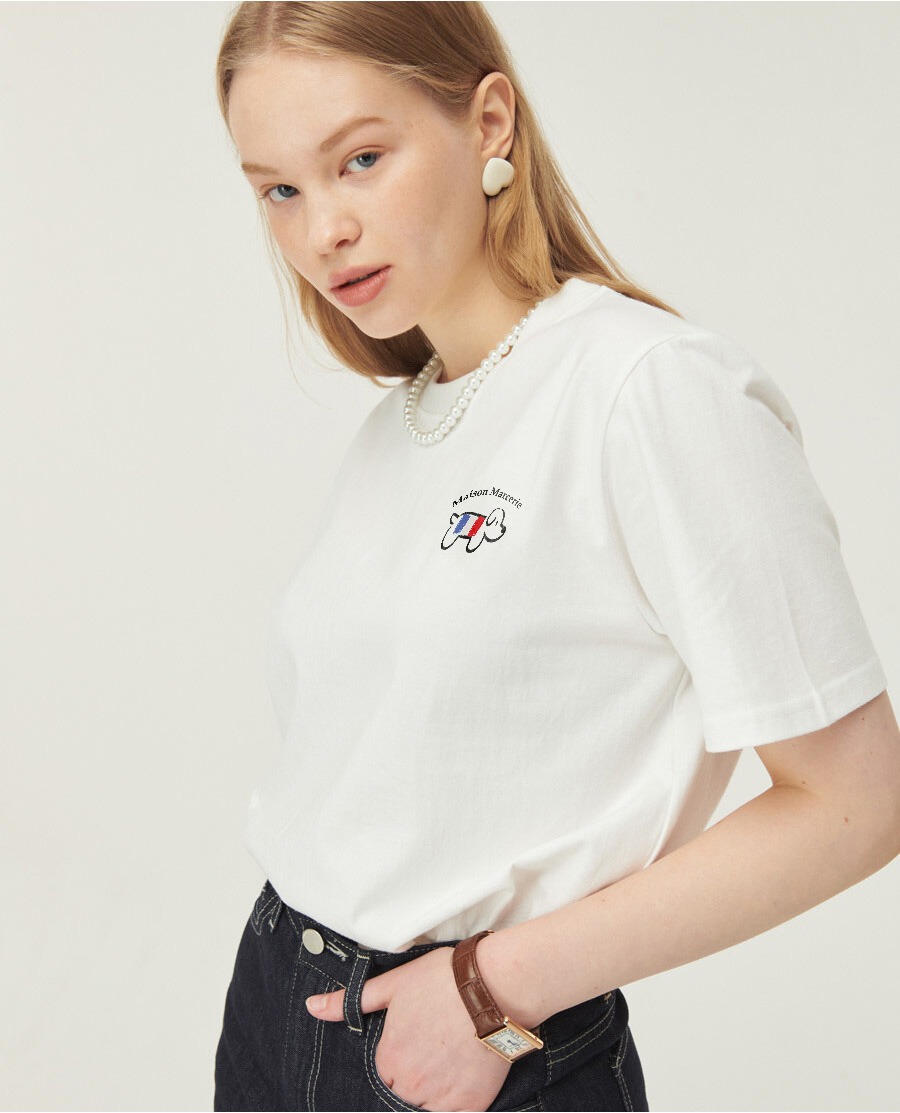 LouLou édition Petite - White Black T-shirt