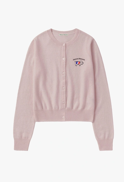 Image of LouLou édition Petite - Light Pink Black Cardigan