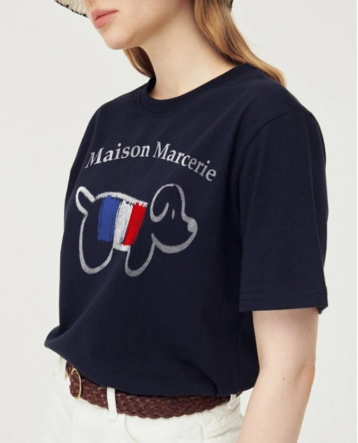 Image of LouLou édition Main - Navy White T-shirt