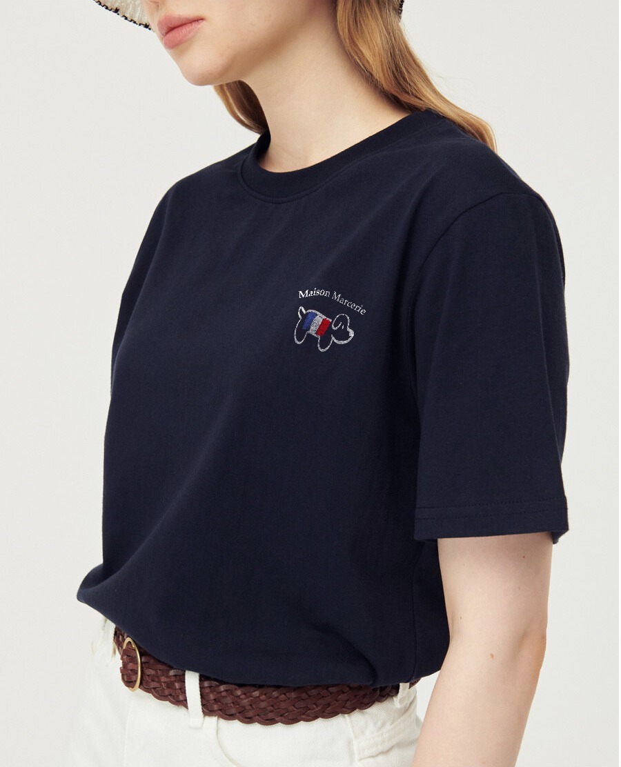 LouLou édition Petite - Navy White T-shirt