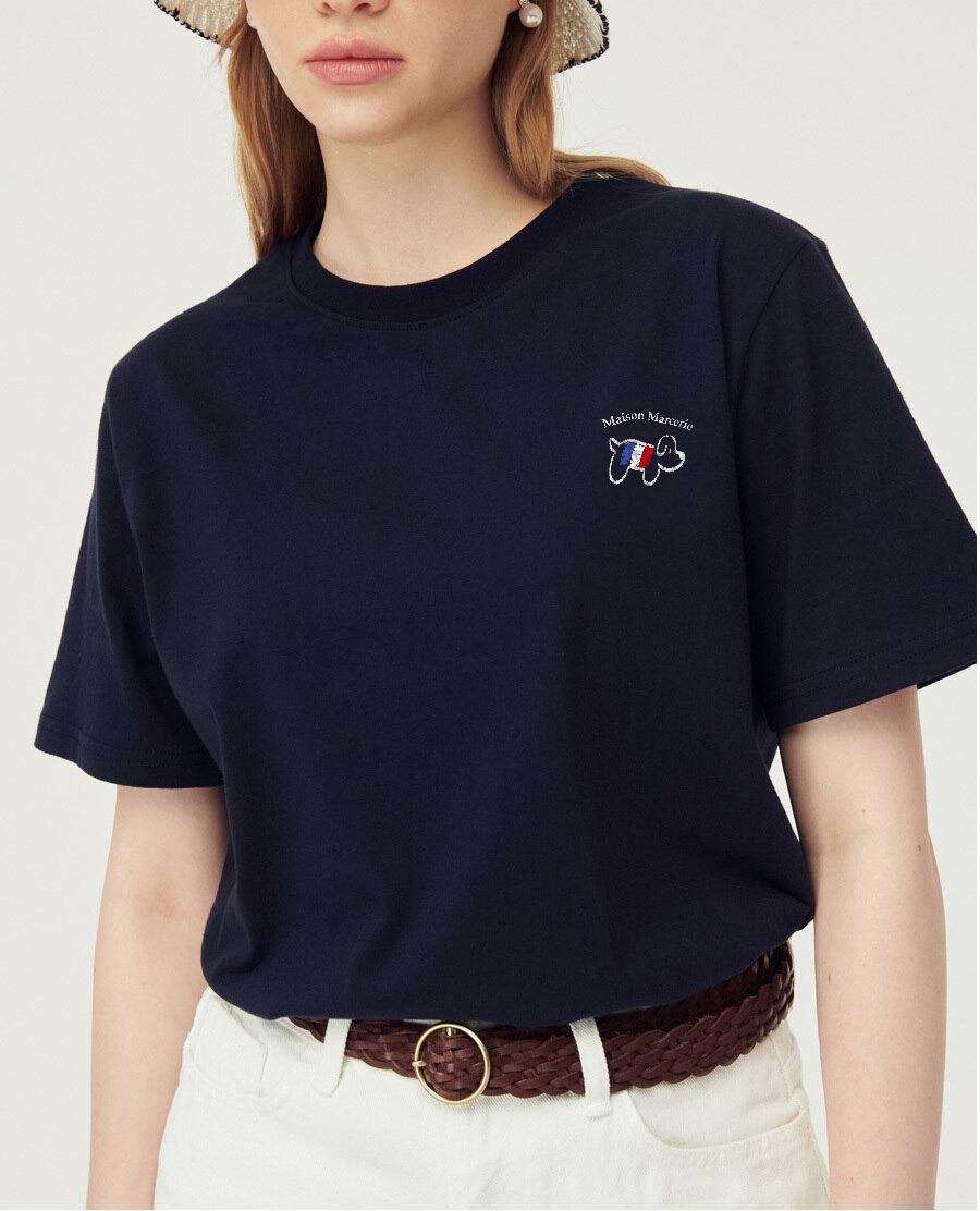 LouLou édition Petite - Navy White T-shirt