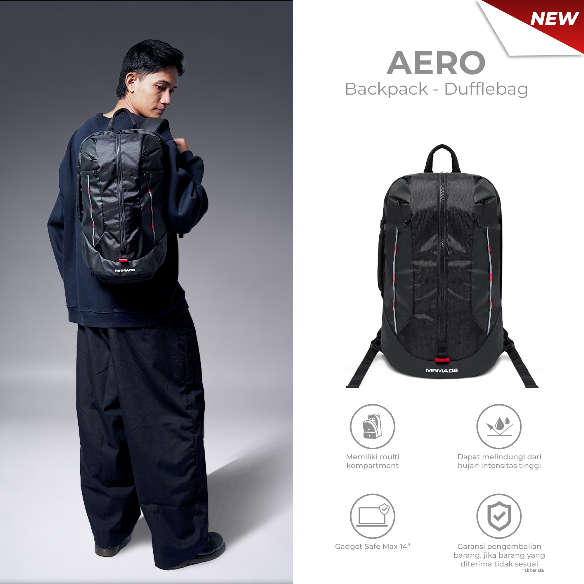 Mr Mads - Aero Backpack Dufflebag