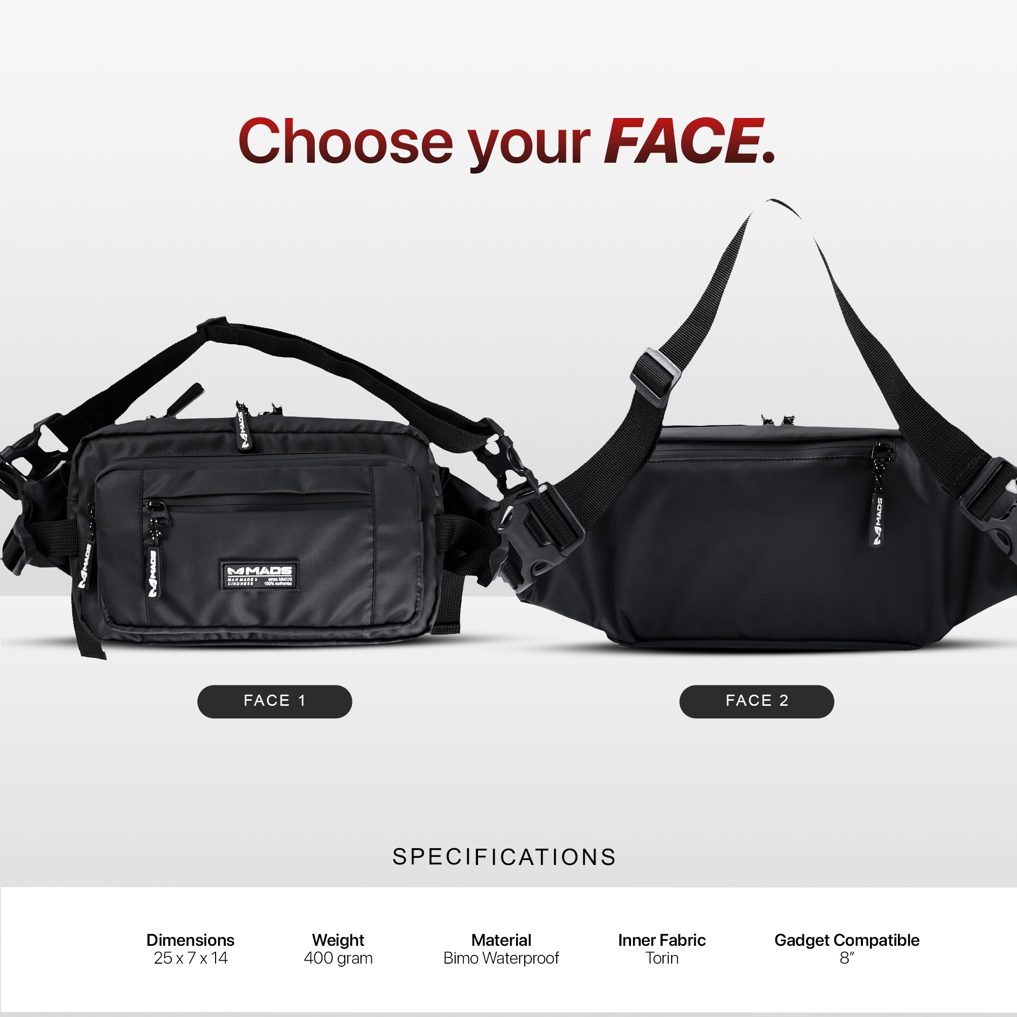 Beaver Waist/Shoulder/Sling/Hand Bag