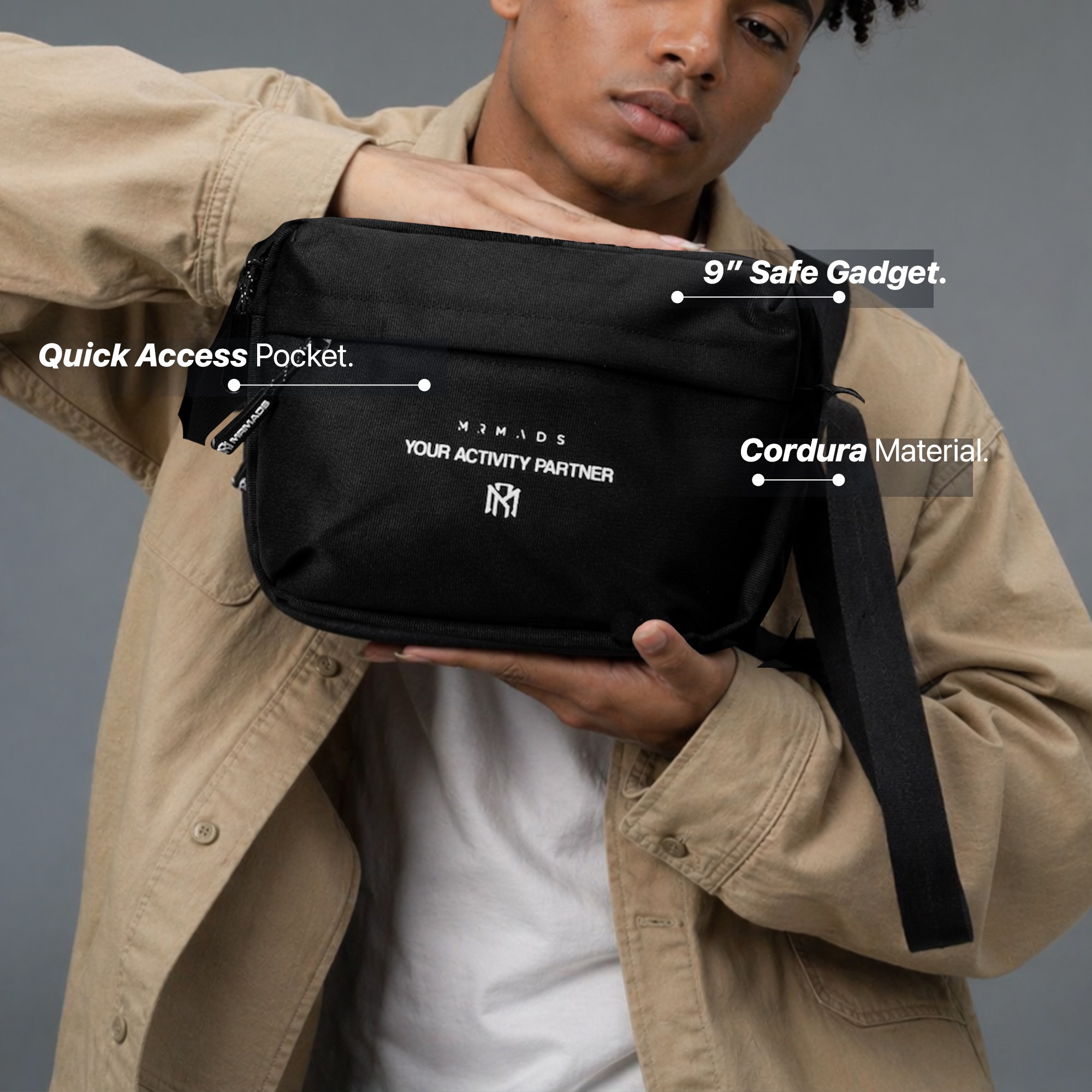 Mr Mads - marquez Sling Bag Tas Selempang Pria Waistbag Pria crossbody & shoulder bags