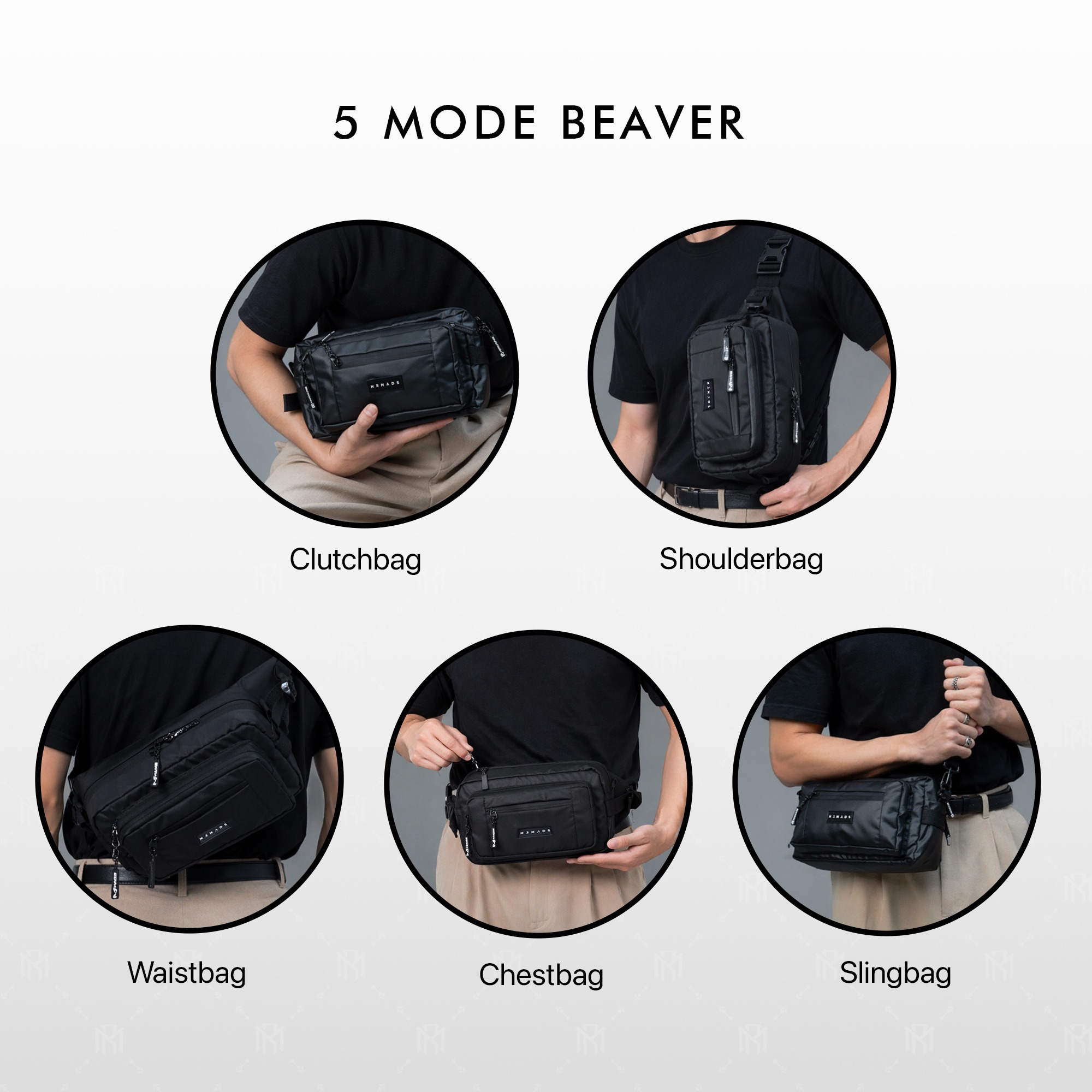 Beaver Waist/Shoulder/Sling/Hand Bag