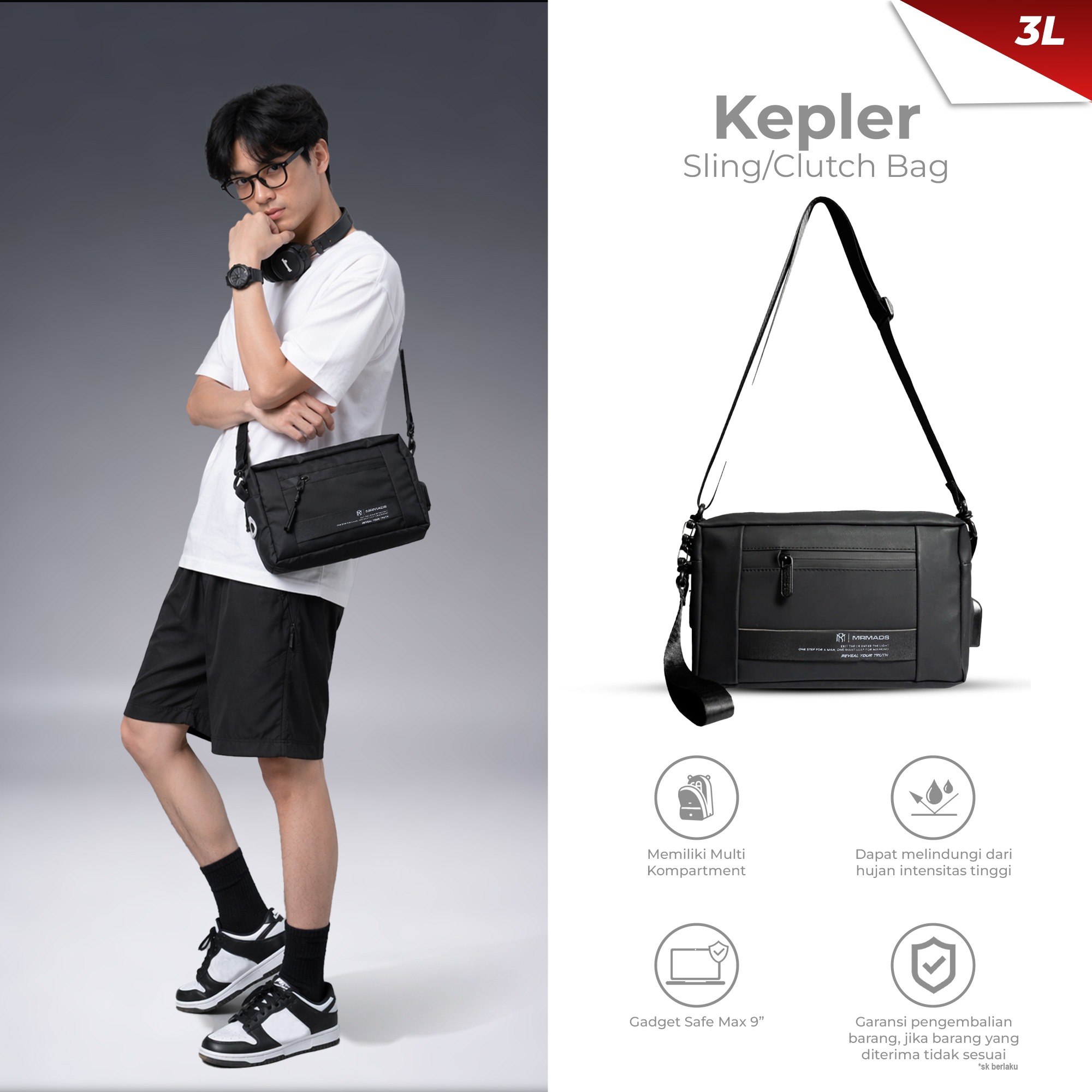 KEPLER Sling/Clutch Bag