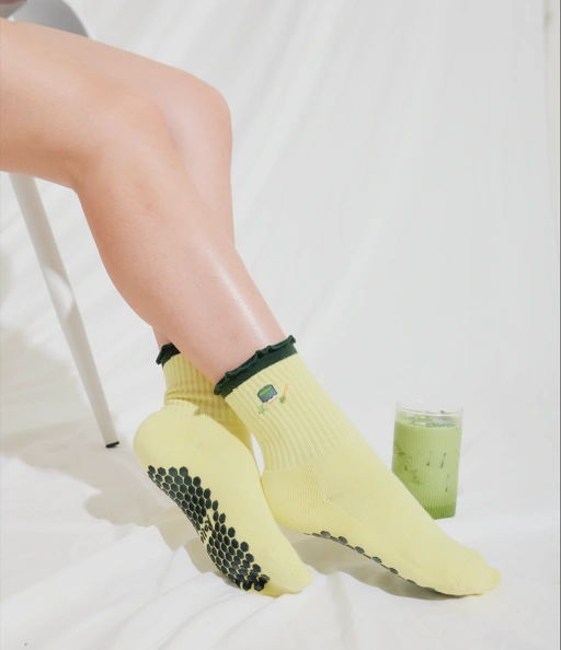 Image of Rise & Matcha Pilates Grip Socks