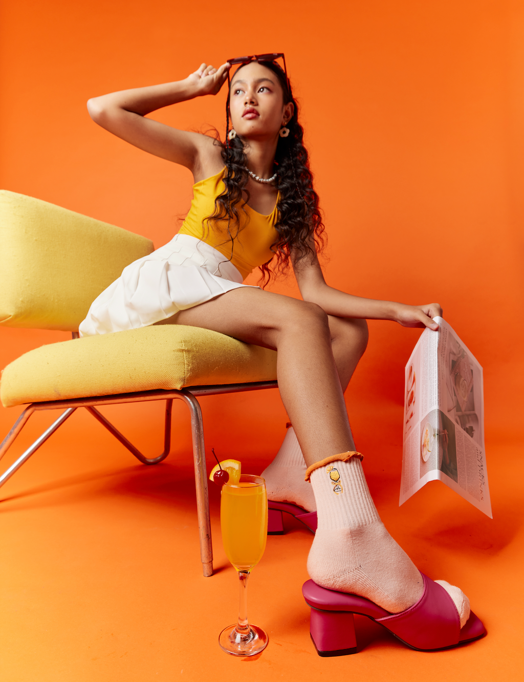 Sun’s Out, Spritz Out Pilates Grip Socks