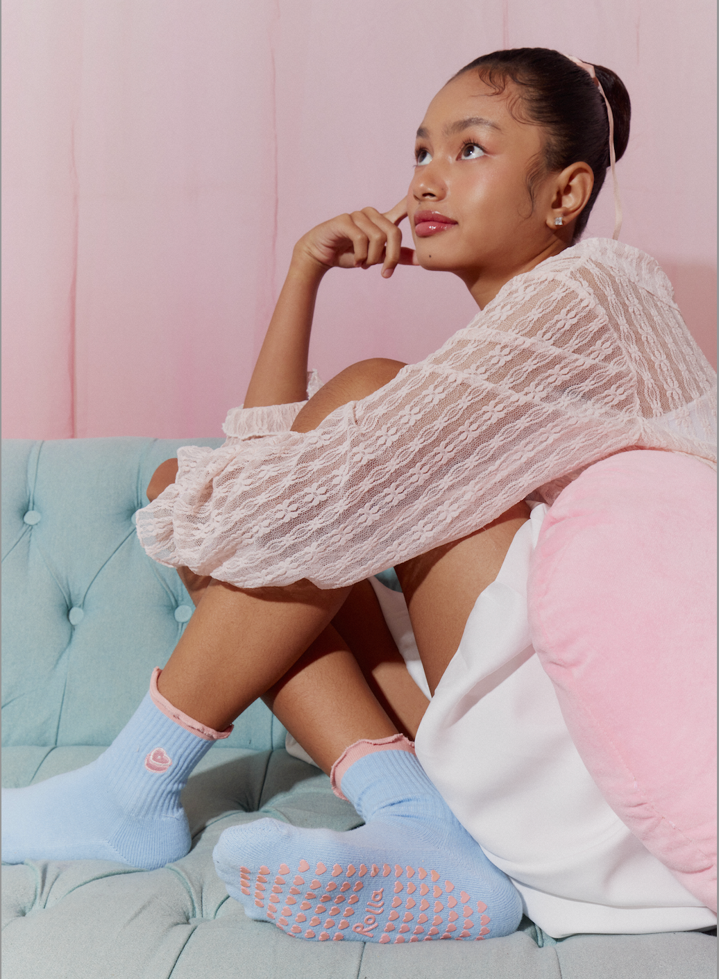 Cupid’s Treat Pilates Grip Socks