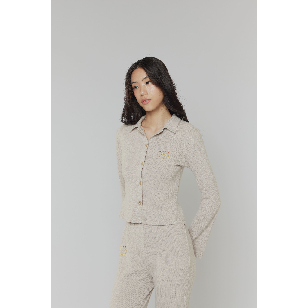 [Rolla x Verosa] Nina Knit Blouse - Bread & Butter